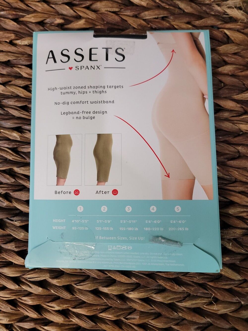 Spanx Assets High Waist Shaping Short Size 4 Black 871B 5'4"-6'0" 180-200 lb A53